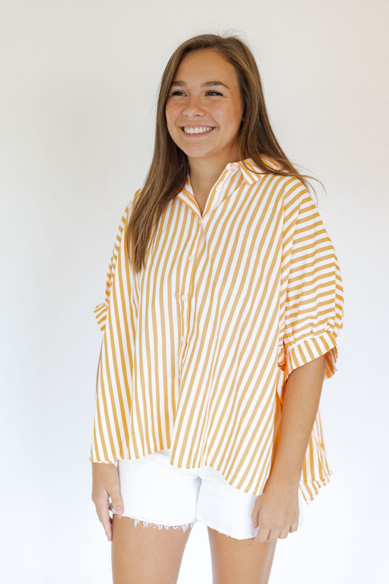 Creamsicle Oversized Button Down