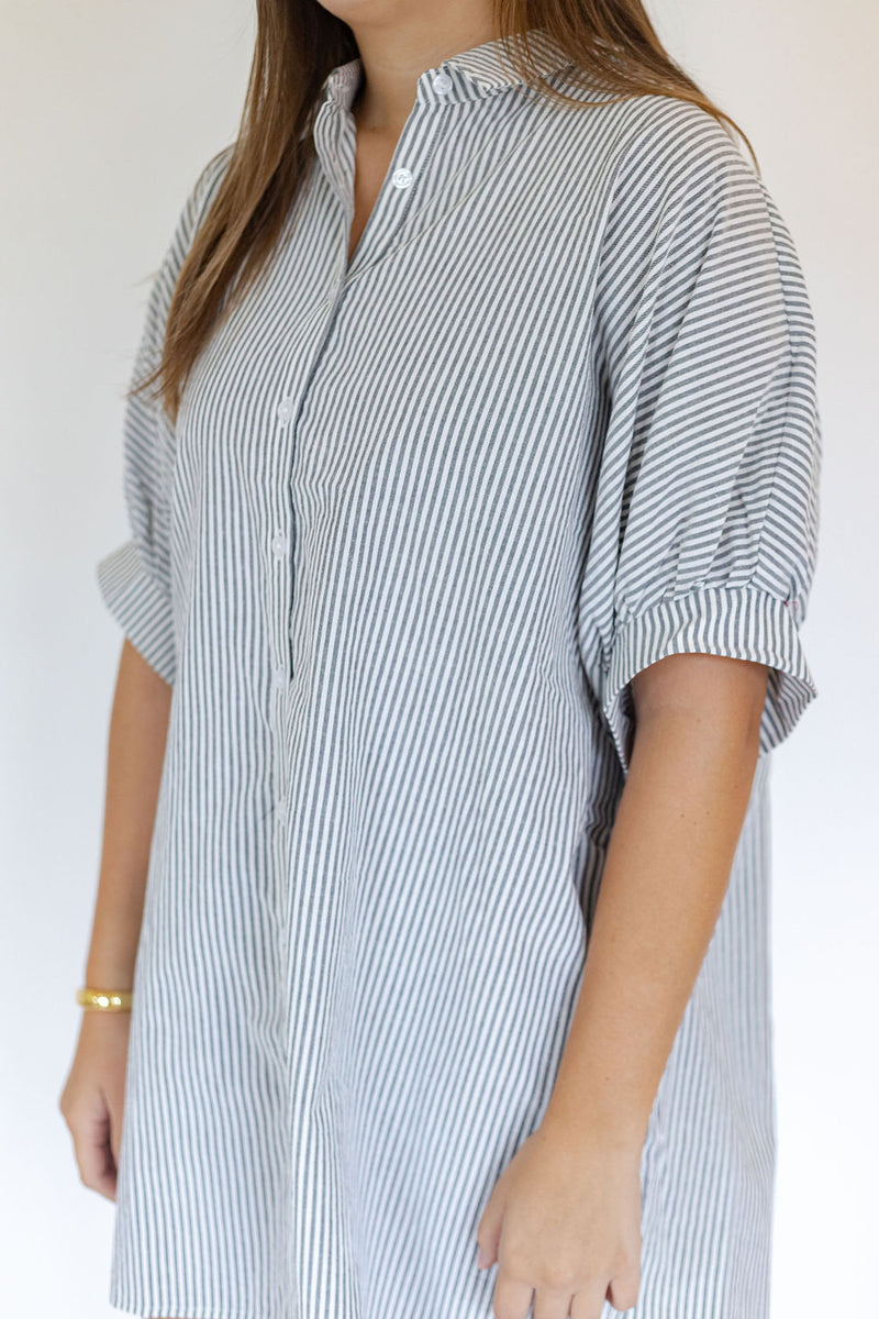 Hampton Oversized Striped Shirt Dress