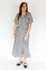 Annabelle Gingham Midi Dress