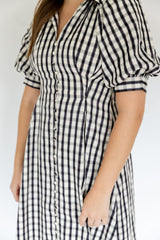 Annabelle Gingham Midi Dress