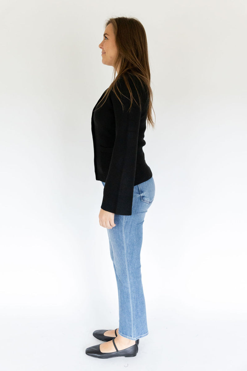 Tyler Black Knit Cardigan