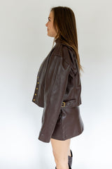 Ivanna Brown Leather Jacket