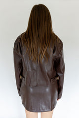 Ivanna Brown Leather Jacket