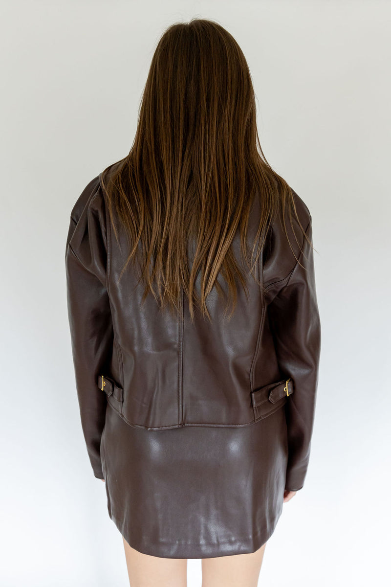 Ivanna Brown Leather Jacket