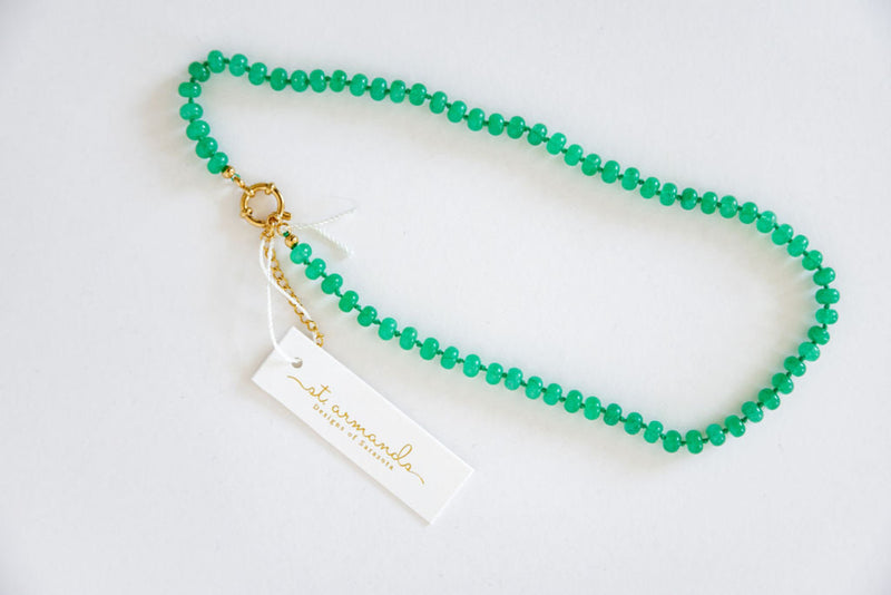 Cabana Genuine Jade Candy Necklace