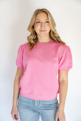 Taylor Pink French Terry Top