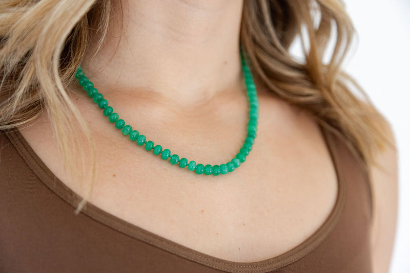 Cabana Genuine Jade Candy Necklace