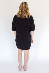 Indie Black Knit Coverup Dress