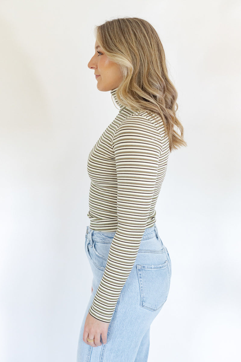 Haven Striped Turtleneck Top