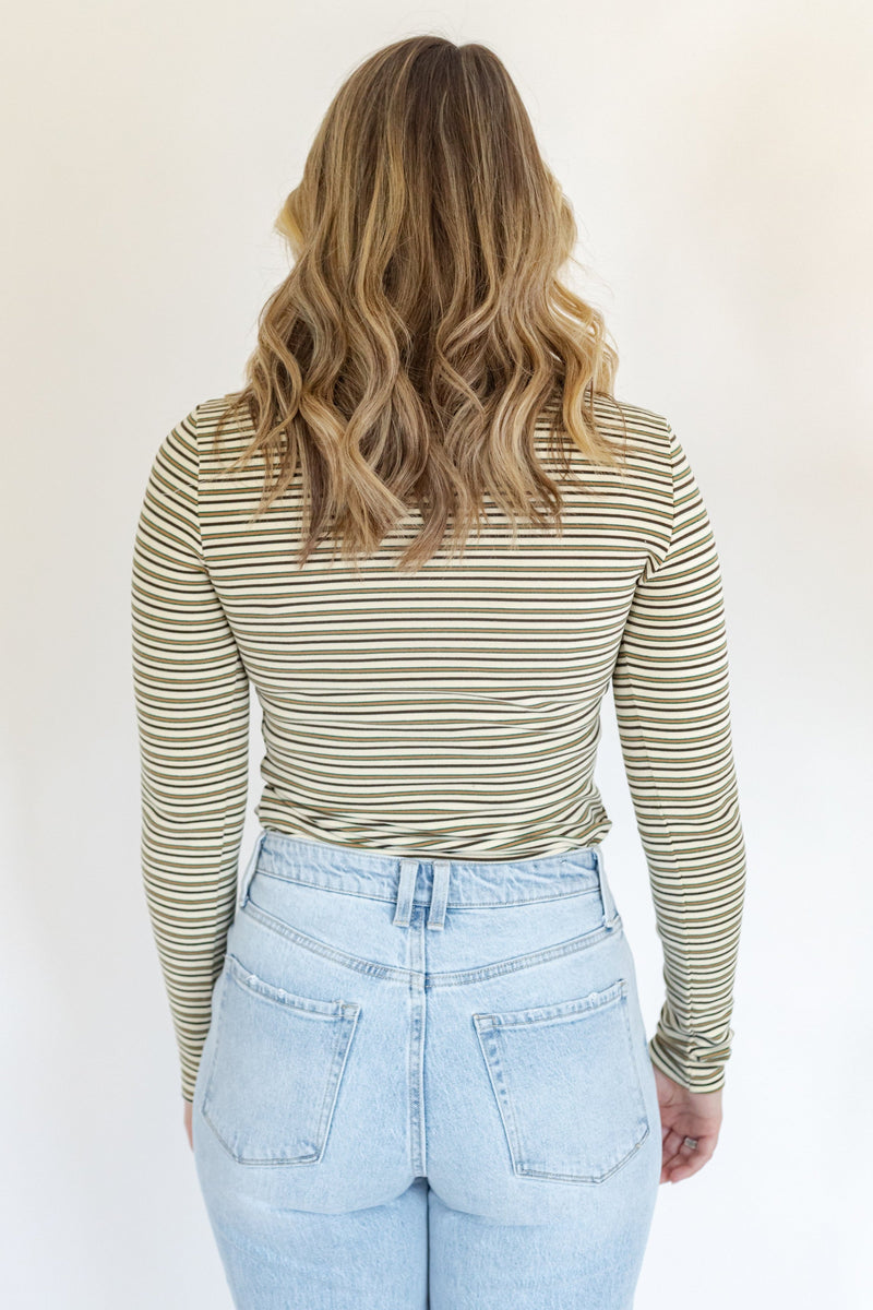 Haven Striped Turtleneck Top