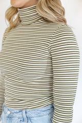 Haven Striped Turtleneck Top