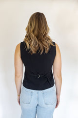 Celeste Black Vest