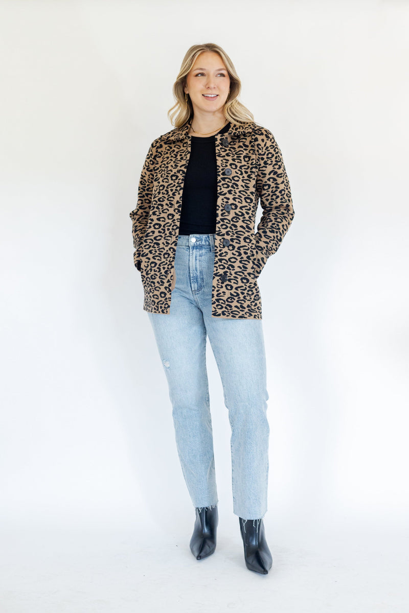 Carol Leopard Knit Jacket