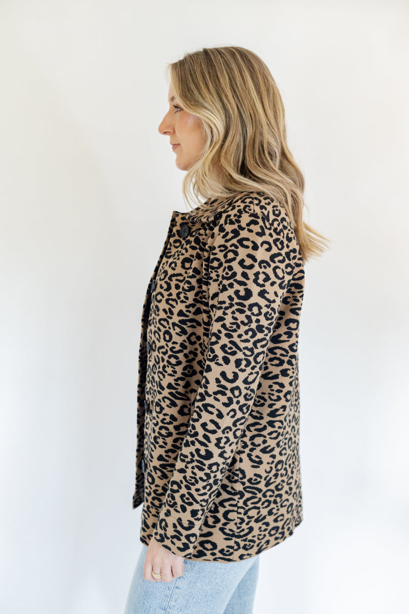 Carol Leopard Knit Jacket