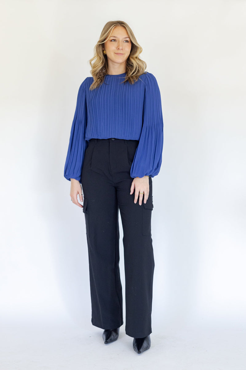 Louise Cobalt Blouse