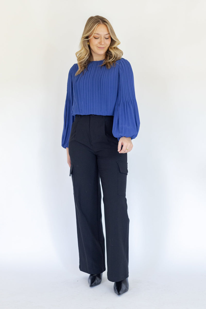 Louise Cobalt Blouse