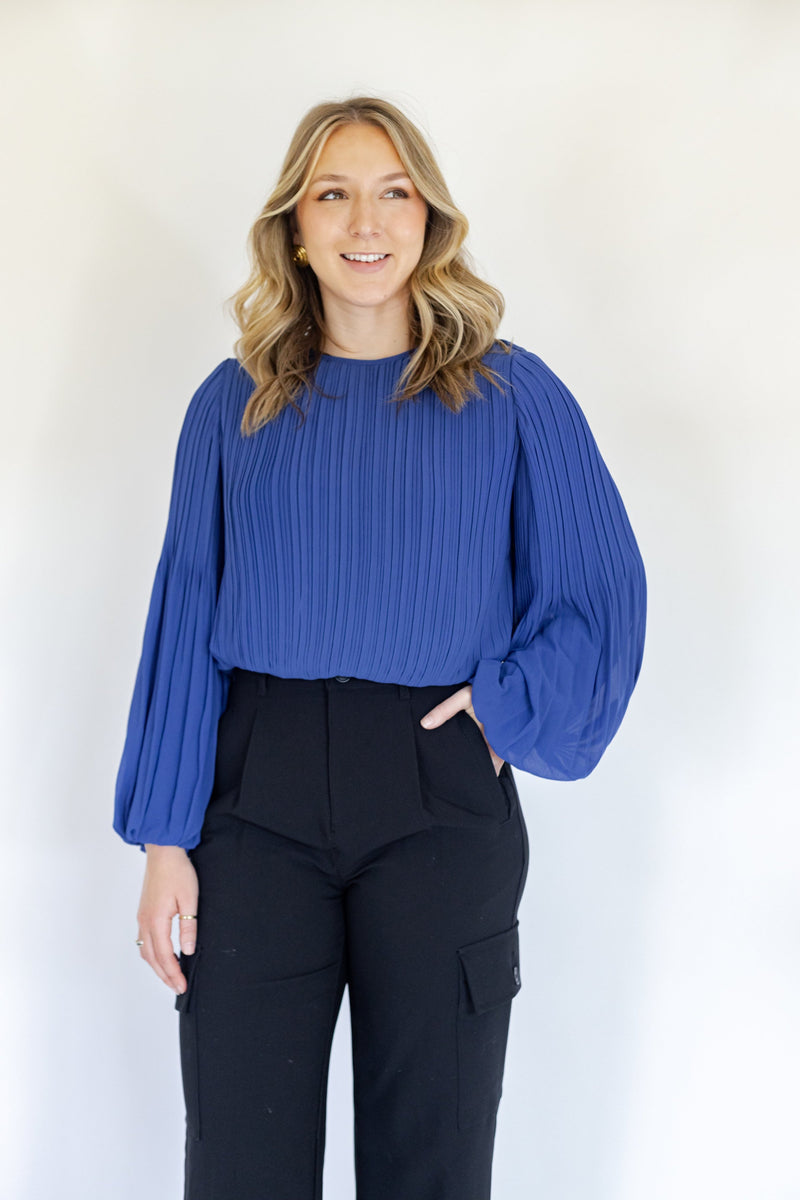 Louise Cobalt Blouse