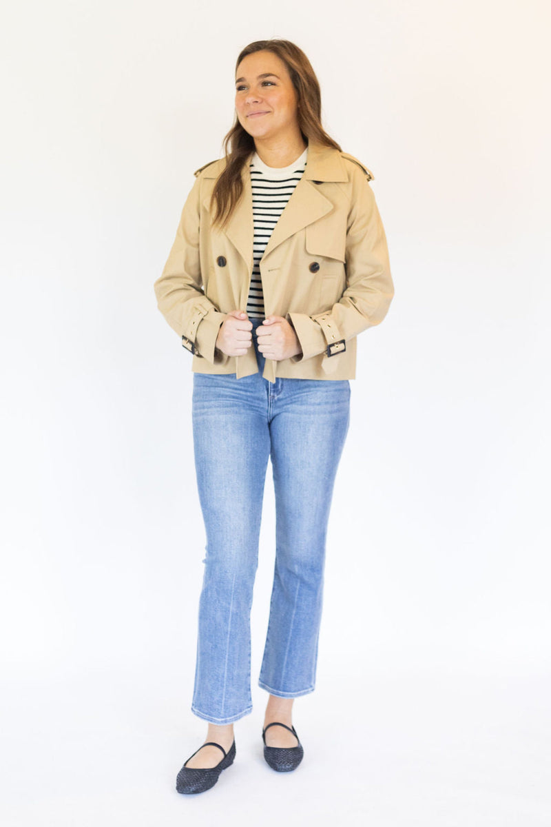 Ella Cropped Trench Coat