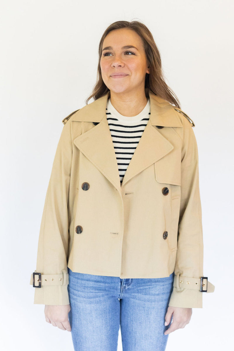 Ella Cropped Trench Coat