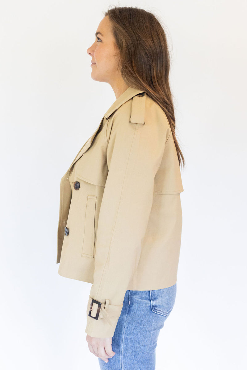 Ella Cropped Trench Coat