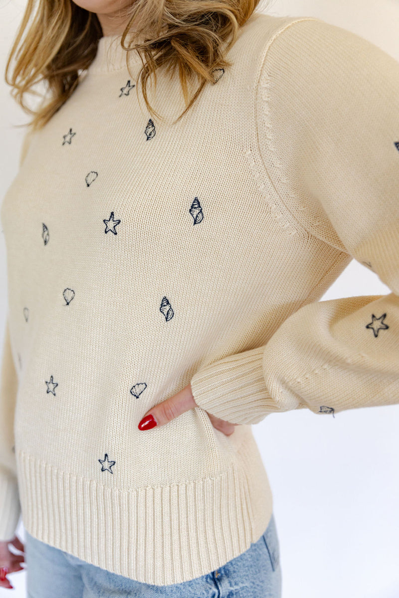 Ellis Shell Embroidered Sweater