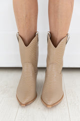Zou Zou Western Boot in Taupe Snake