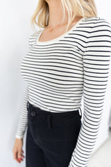 Ada Striped Long Sleeve Knitted Top