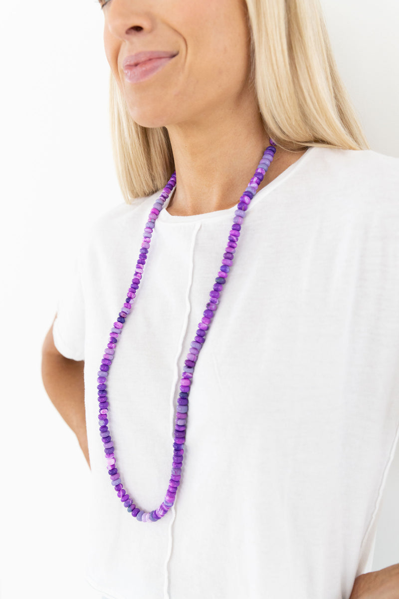 Lavender Haze Opal Necklace
