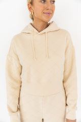 Cadet Cropped Quilted Fleece Hoodie