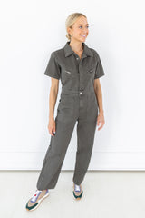 Marci Charcoal Washed Cotton Jumpsuit