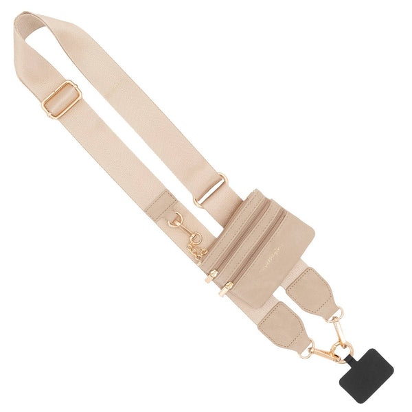 Clip & Go Phone Tan Lanyard with Wallet