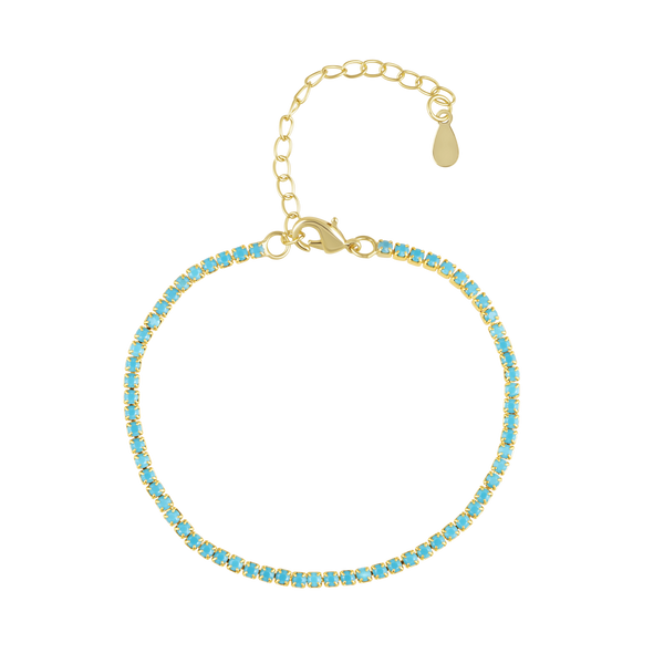 Chloe Tennis Bracelet Turquoise