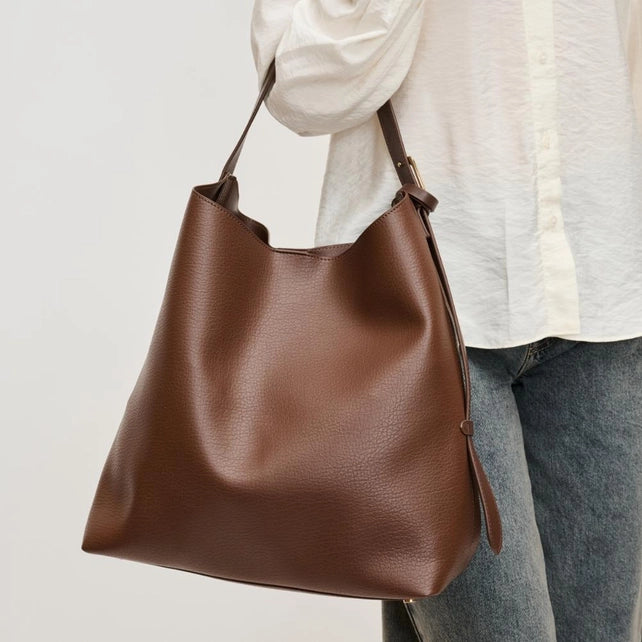 Kristen Brown Bucket Bag