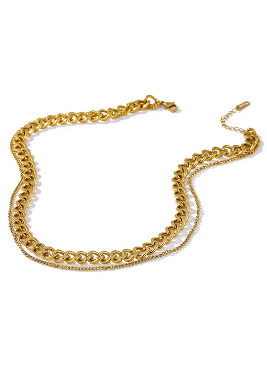 Double Strand Gold Necklace