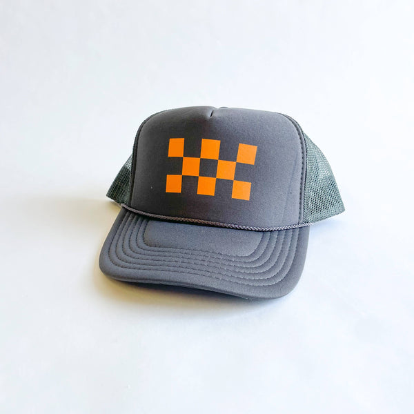 Knoxville Orange Checkerboard Retro Foam Trucker