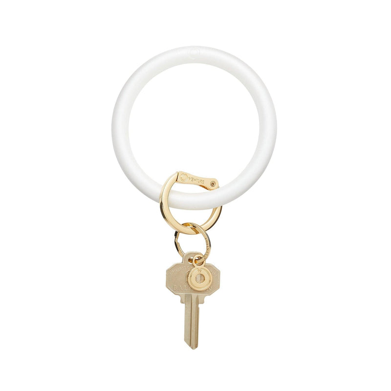 Silicone Big O® Key Ring in Marshmello Pearlized